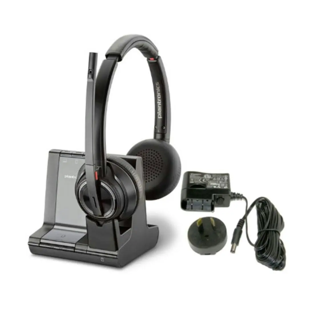 Poly Savi Office W8220 OTH Wireless UC Stereo Dect Headset - Black