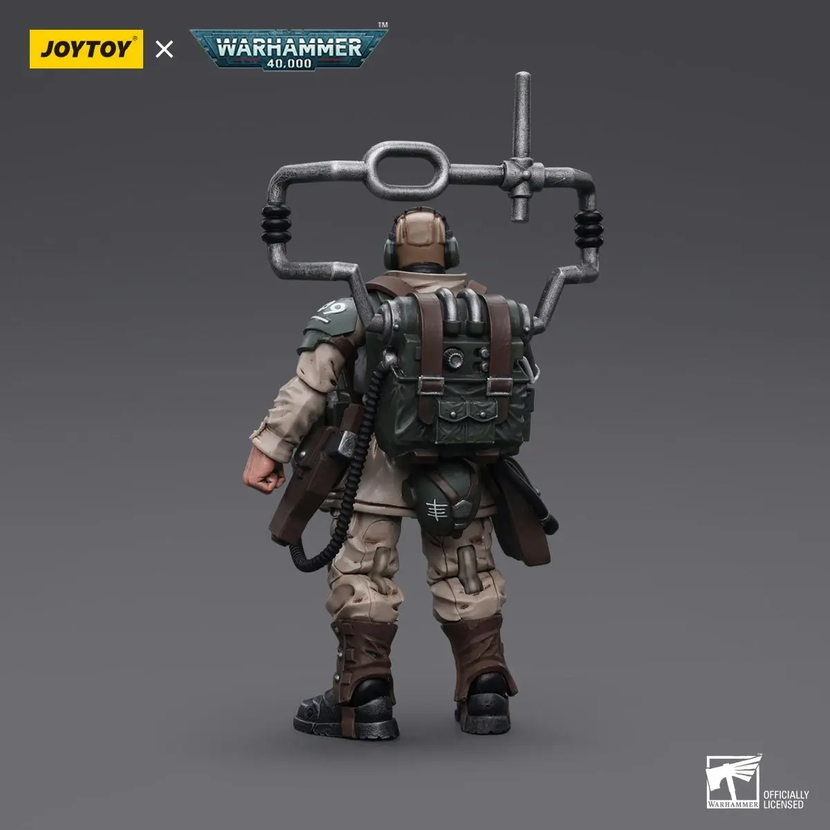 Warhammer Collectibles: 1/18 Scale Astra Militarum Cadian Command Squad Veteran with Master Vox