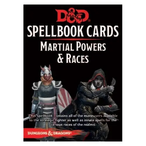 D&D Spellbook Cards Martial Powers & Races Deck (61 Cards) Revised 2017 Edition