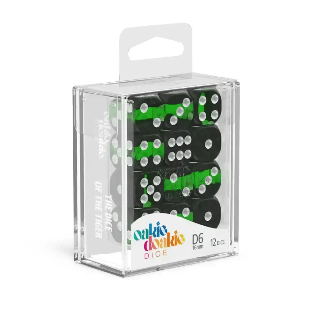 Oakie Doakie Dice D6 16 mm Enclave - Emerald (12)