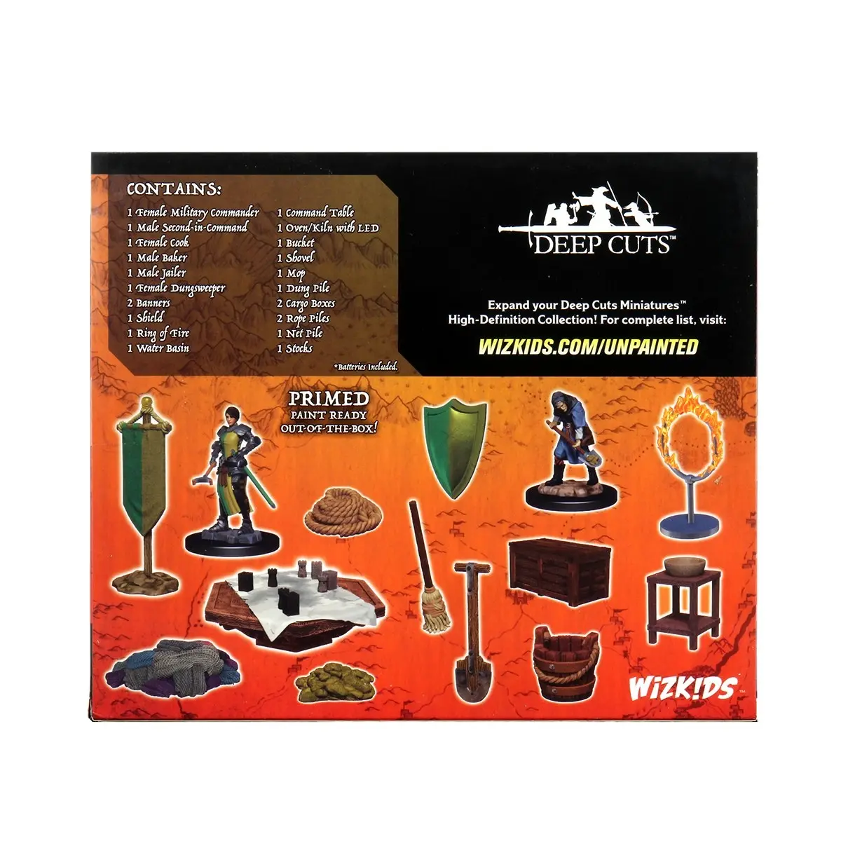 Wizkids Deep Cuts Unpainted Miniatures Castle Kingdom Retainers