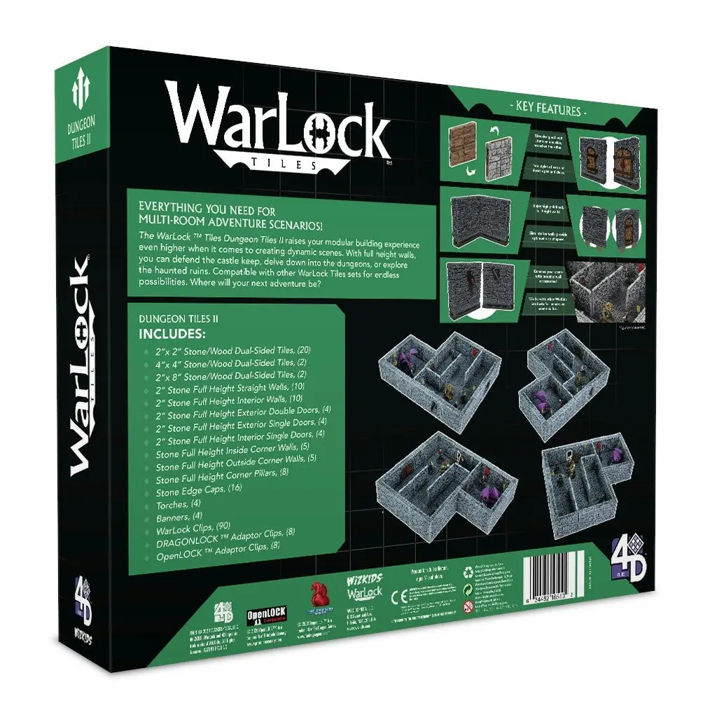 WarLock Tiles Dungeon Tiles II Full Height Stone Walls