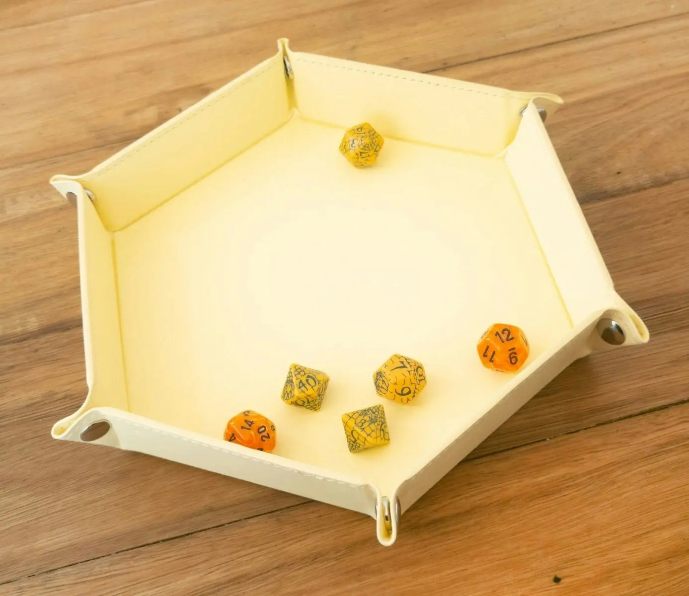 LPG Hex Dice Tray 8" Yellow