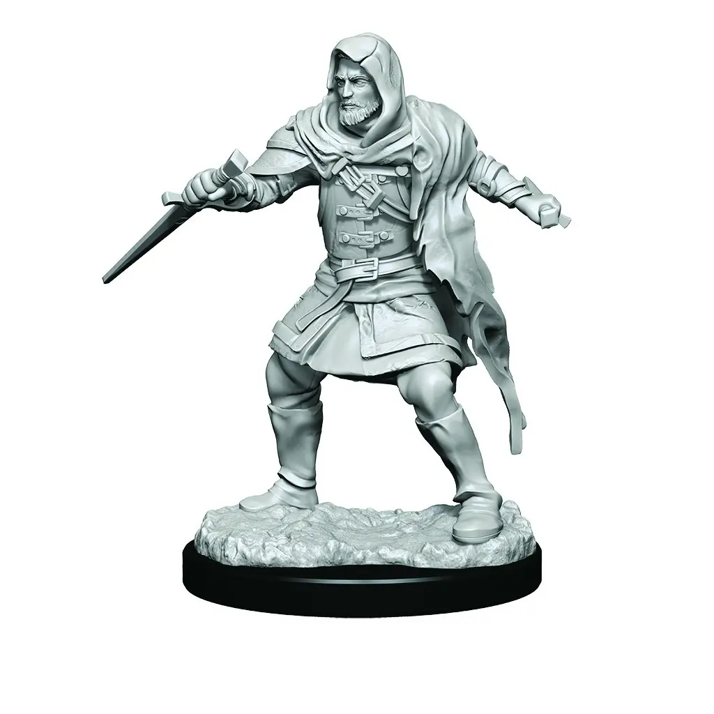 Critical Role Unpainted Miniatures Hollow One Rogue and Sorceror Male