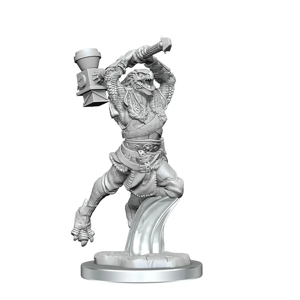 Critical Role Unpainted Miniatures Ravenite Half-Dragon Barbarian Female