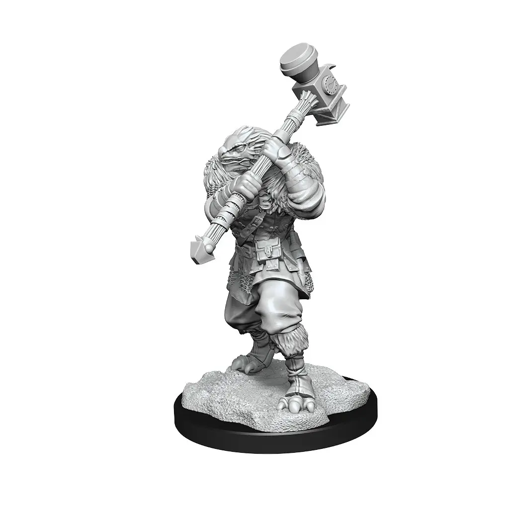 Critical Role Unpainted Miniatures Ravenite Half-Dragon Barbarian Female