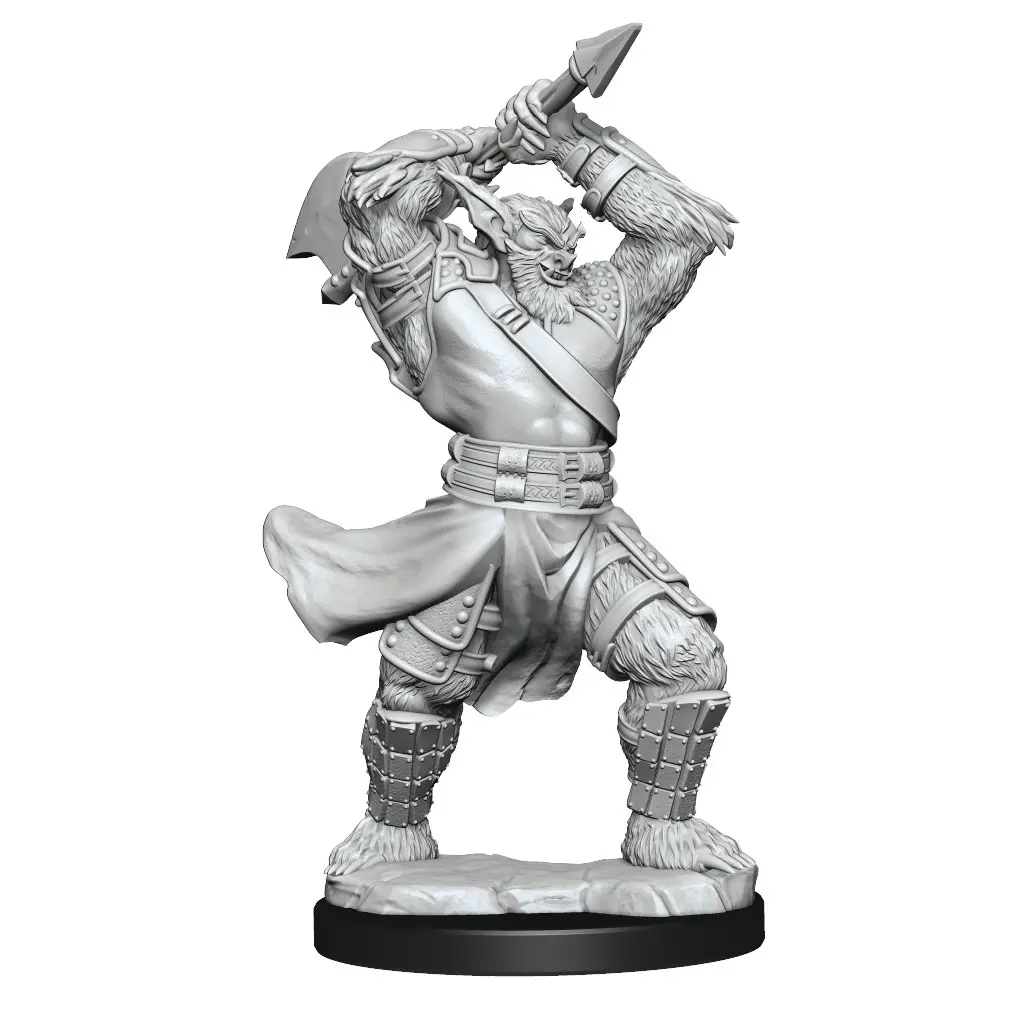 Critical Role Unpainted Miniatures Bugbear Fighter Male