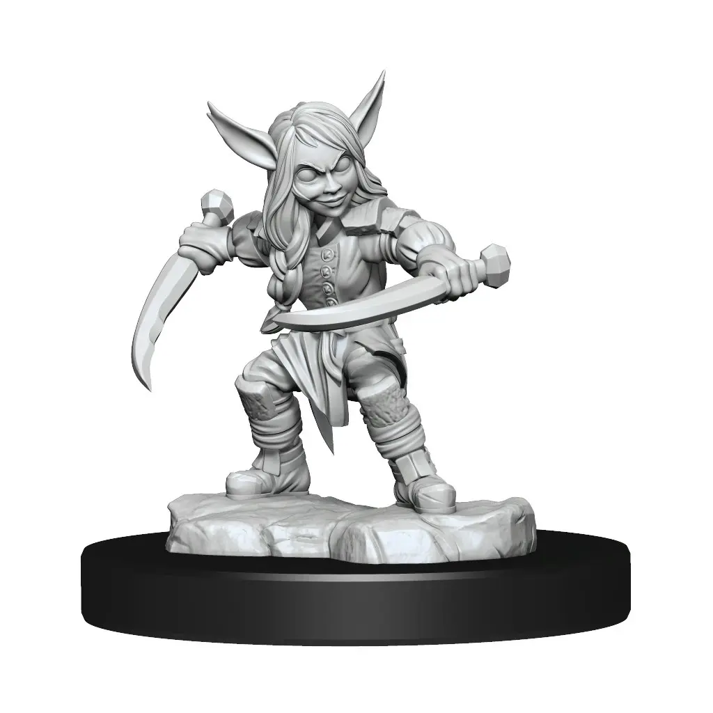 Critical Role Unpainted Miniatures Goblin Sorceror and Rogue Female