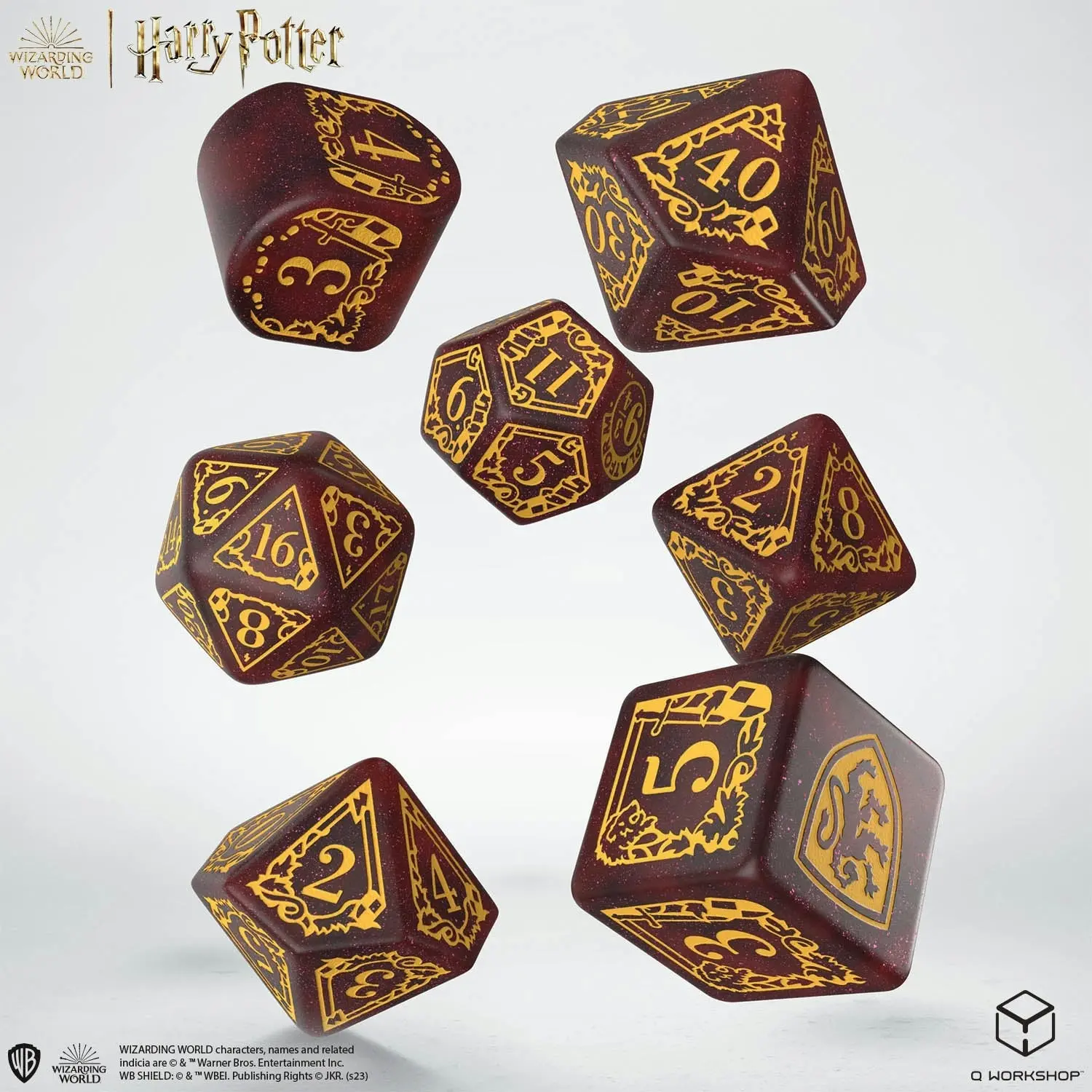 Q Workshop - Harry Potter Modern Dice Set - Gryffindor - Red Dice Set 7