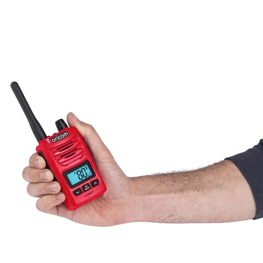 Oricom DTX600 Waterproof IP67 5 Watt Handheld UHF CB Radio Red