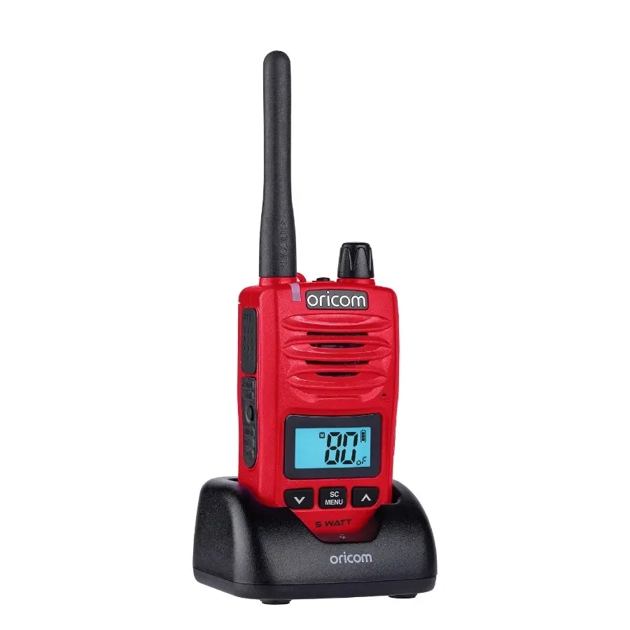 Oricom DTX600 Waterproof IP67 5 Watt Handheld UHF CB Radio Red