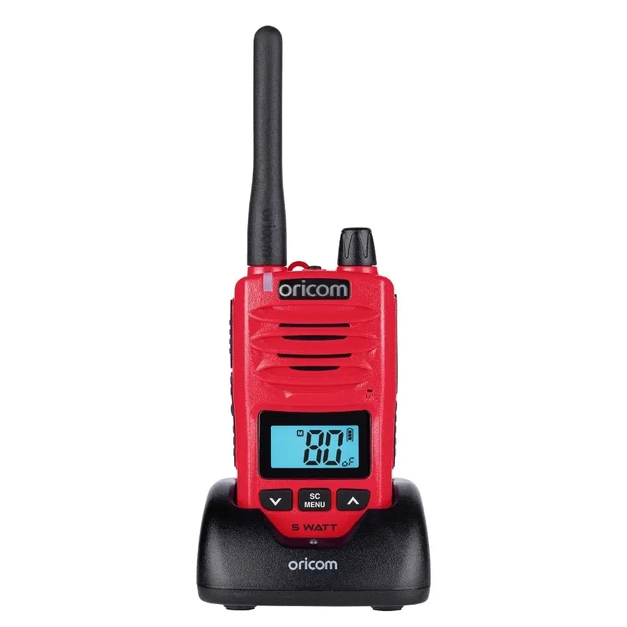 Oricom DTX600 Waterproof IP67 5 Watt Handheld UHF CB Radio Red