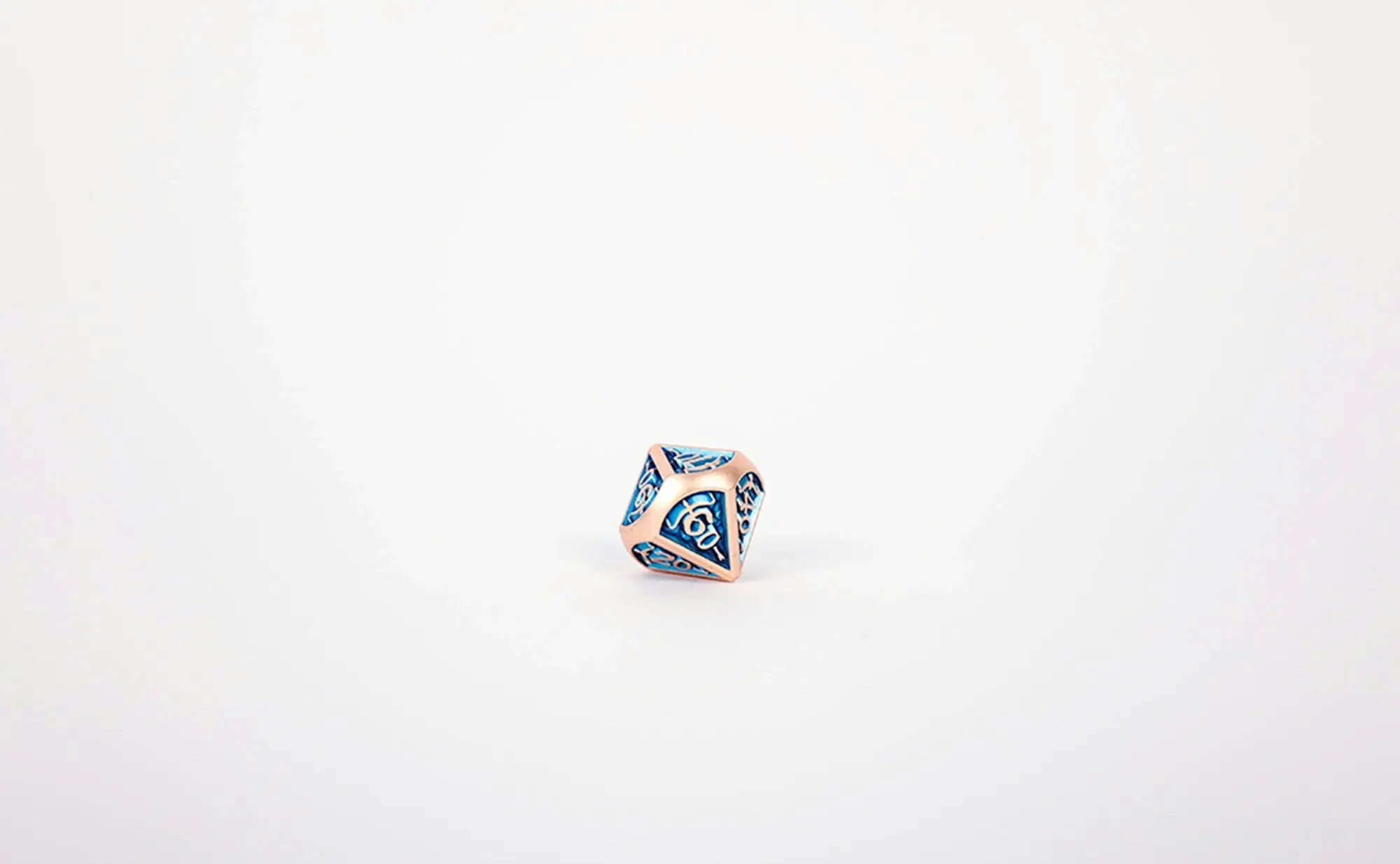 LPG Dice Set - Metal RPG Draco Dark Blue/Brass