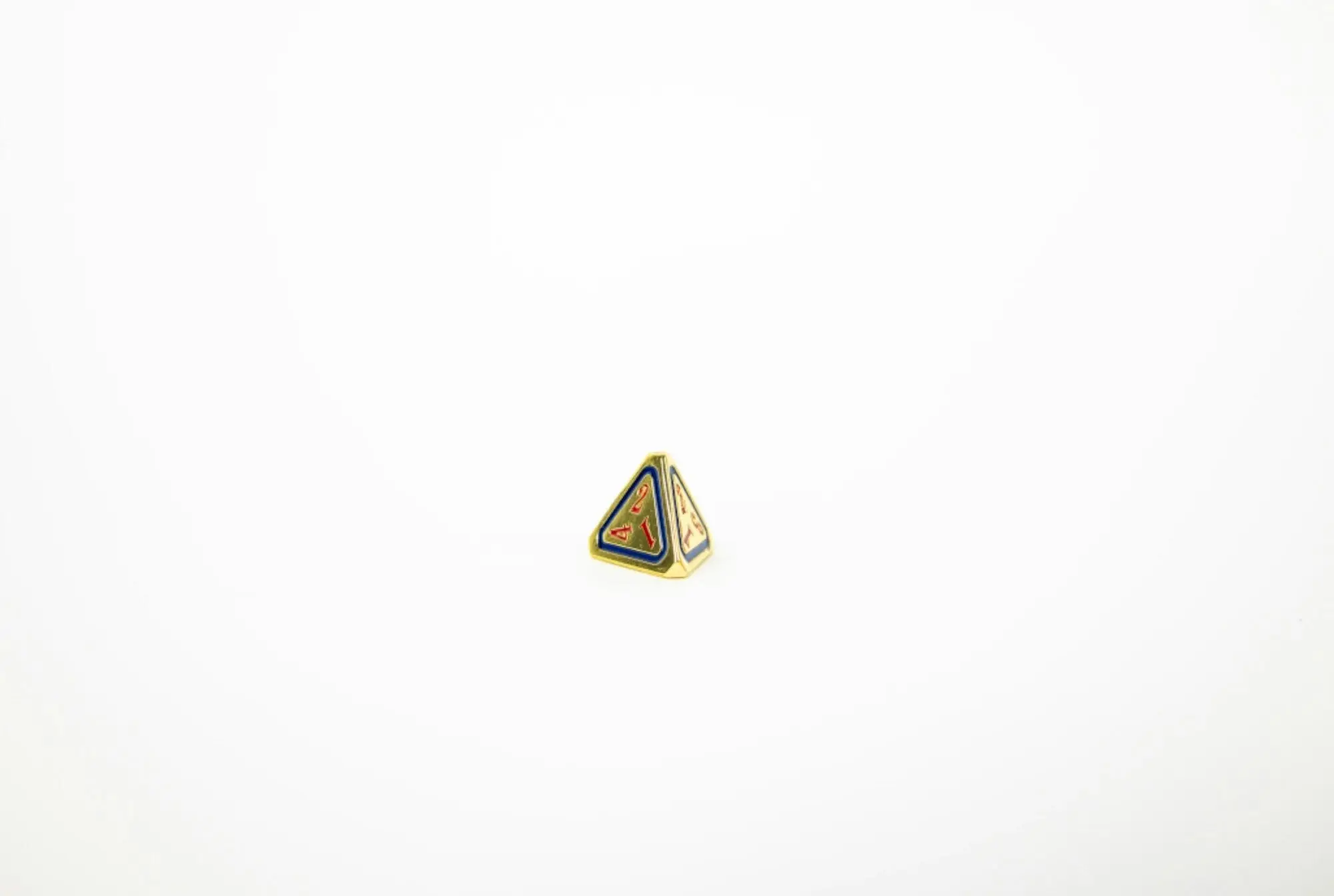 LPG Dice Set - Metal RPG Concentric Red/Blue/Gold