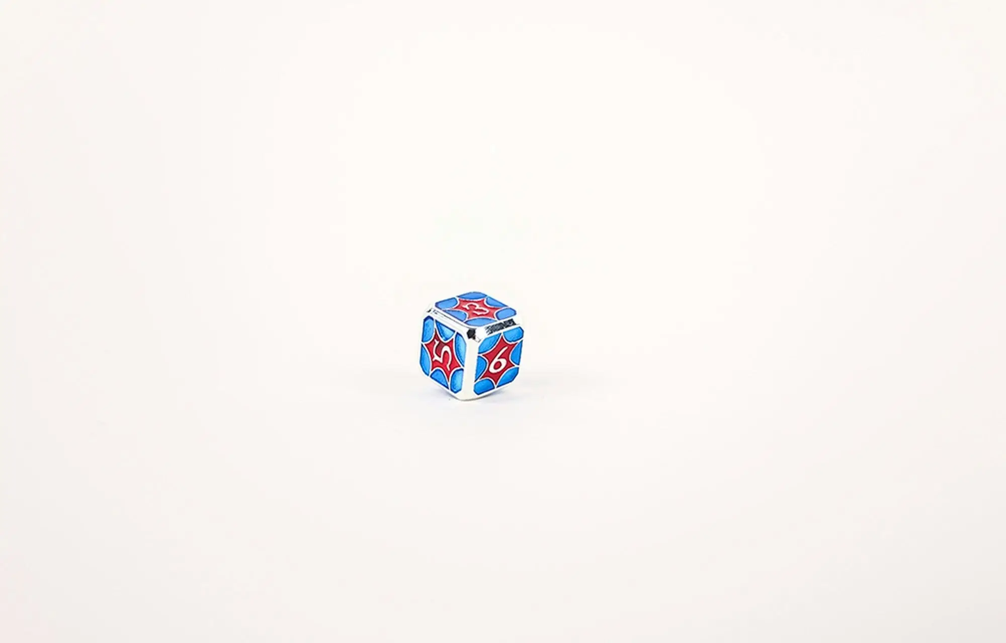 LPG Dice Set - Metal RPG Leadlight Red/Blue/Silver