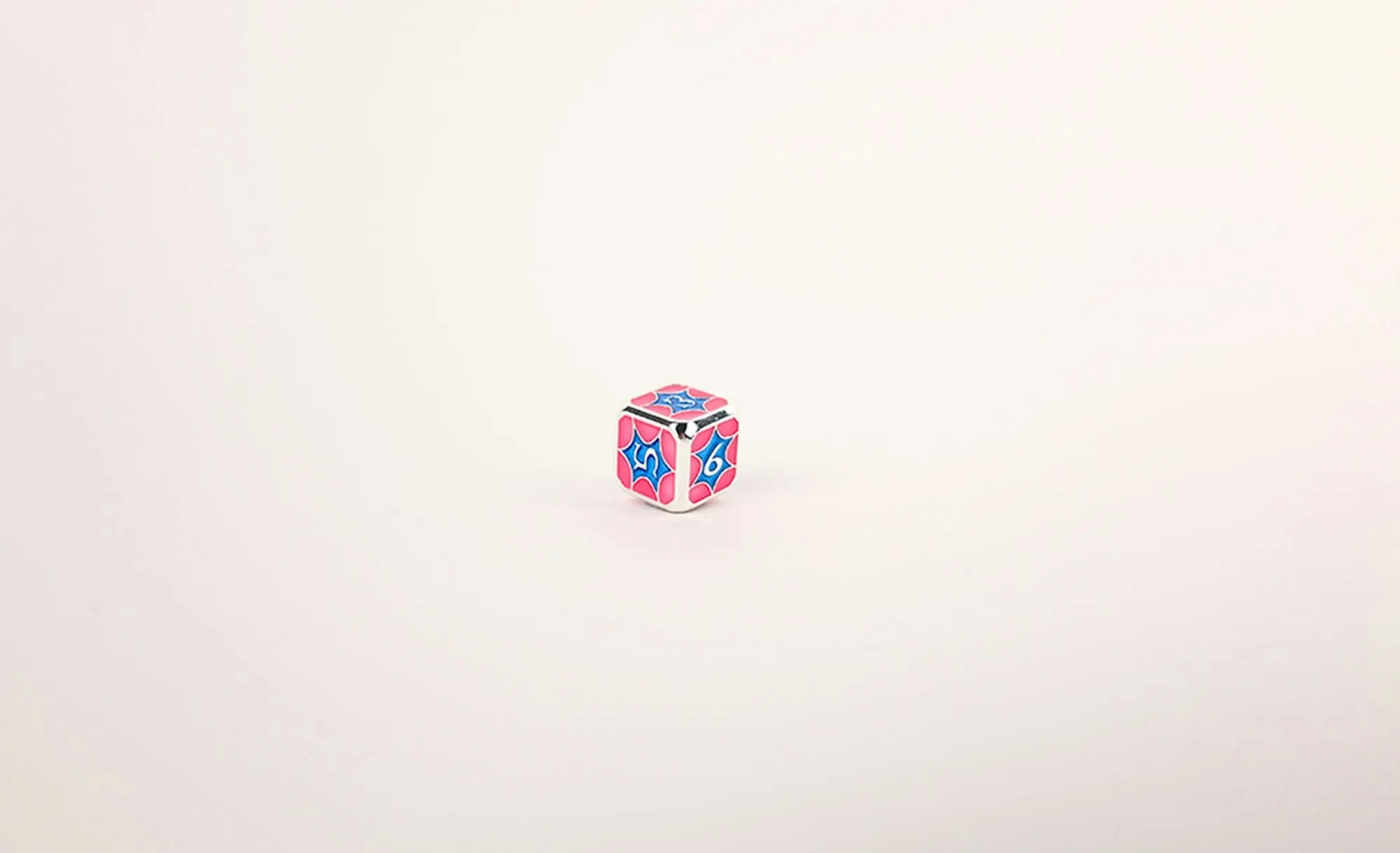 LPG Dice Set - Metal RPG Leadlight Blue/Pink/Silver