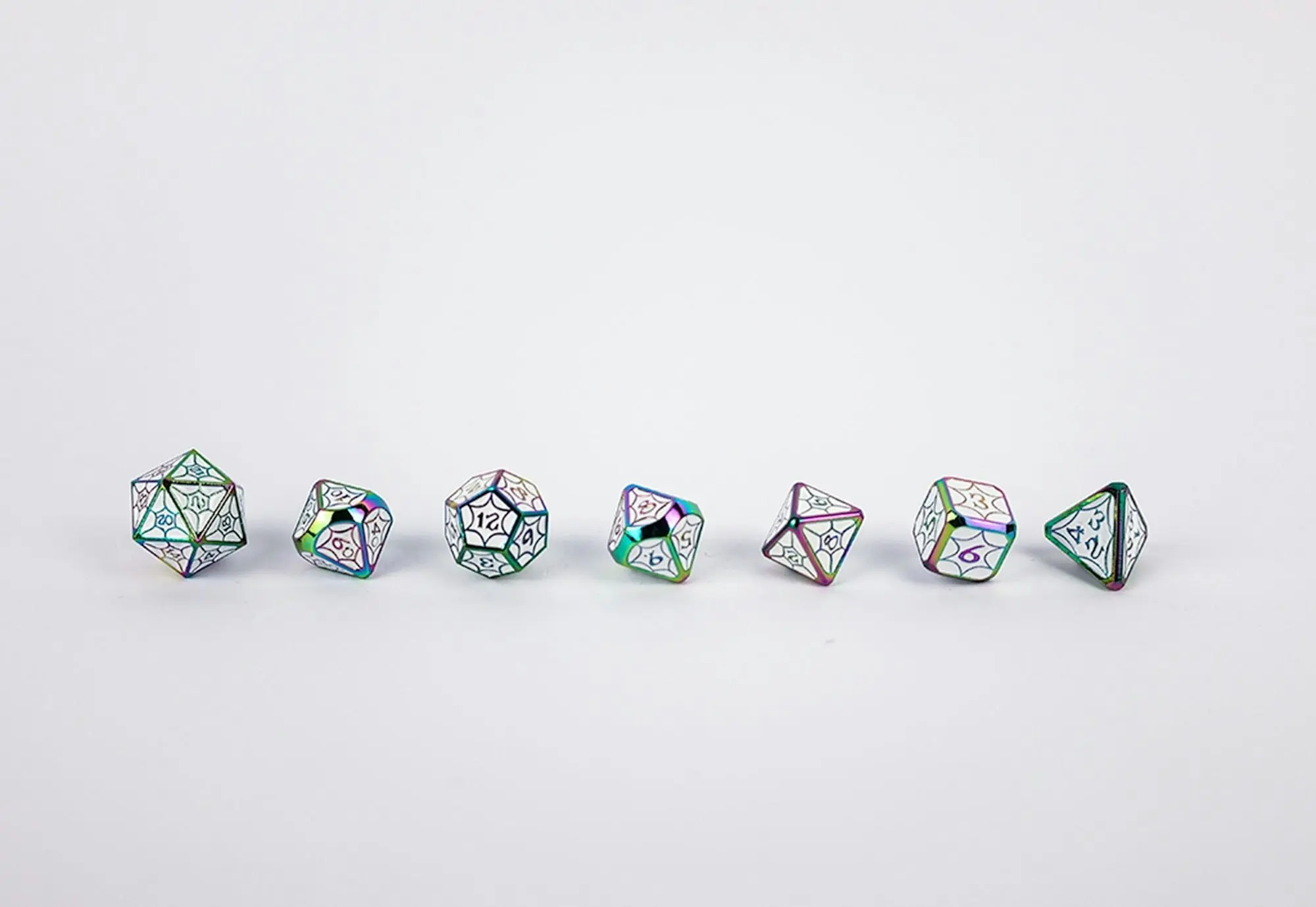 LPG Dice Set - Metal RPG Leadlight Dazzle Bright