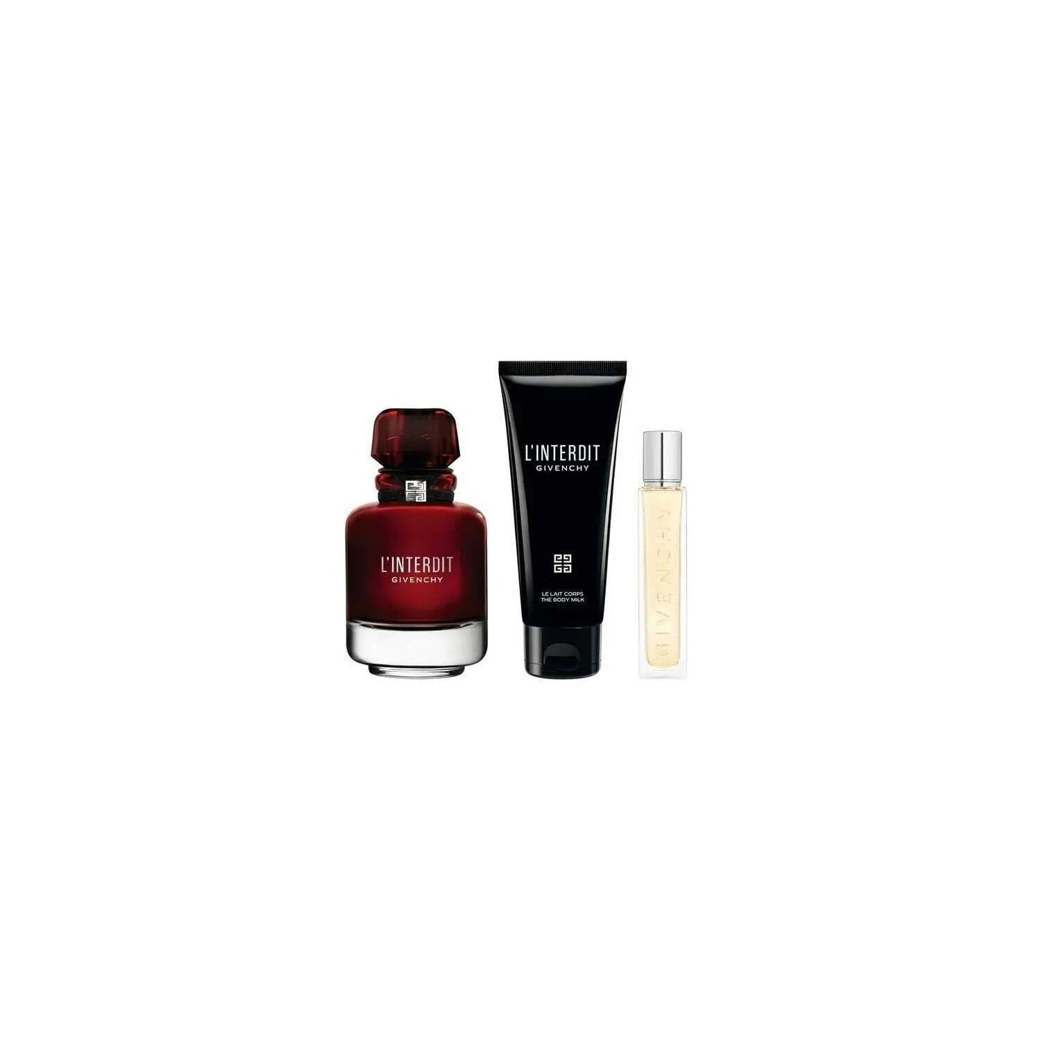 Givenchy L' Interdit Rouge EDP 80ml 3 Piece Gift Set