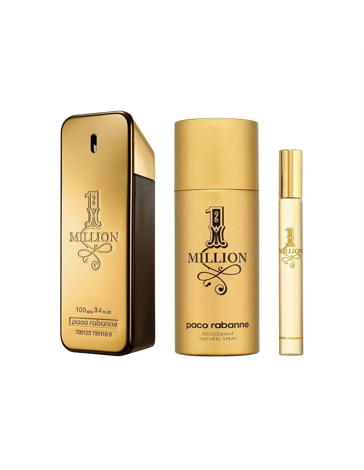 Paco Rabanne 1 Million EDT 3PC 100ml Gift Set