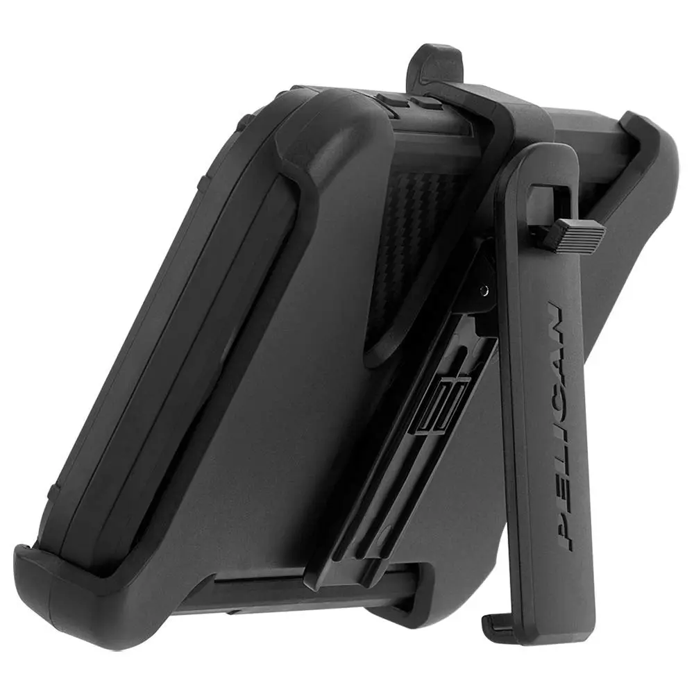 Pelican Shield + Holster Case For Iphone 12 Pro Max - Black Kevlar