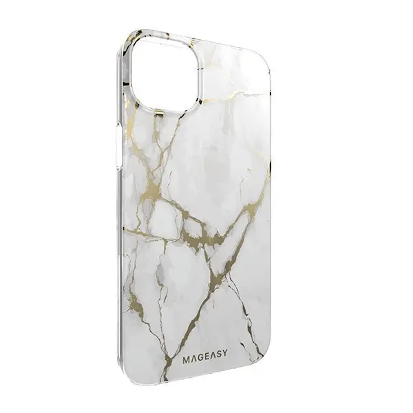 MagEasy Marble Case (magsafe) For Iphone 14 Plus - Champagne White