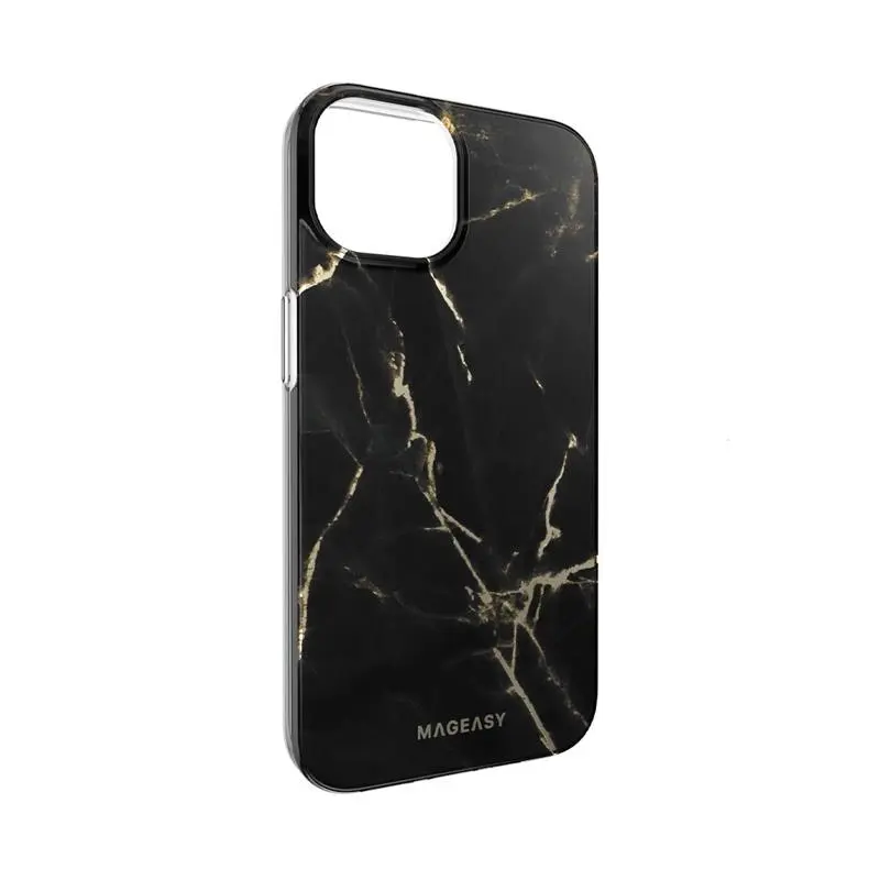 MagEasy Marble Case For Iphone 14 - Pearl Black