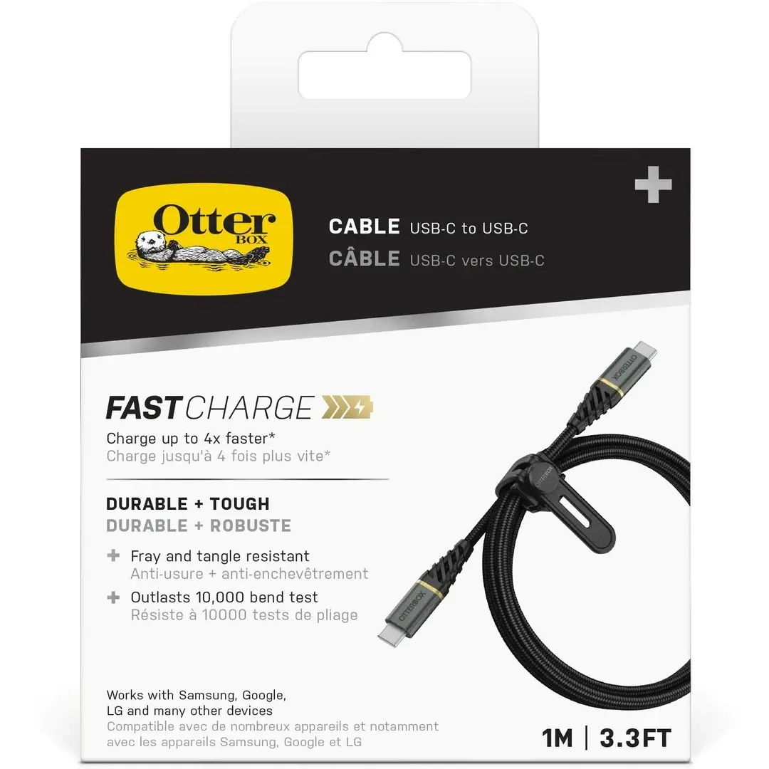 Otterbox Fast Charge Premium Cable Usb-c To Usb-c 1m - Black