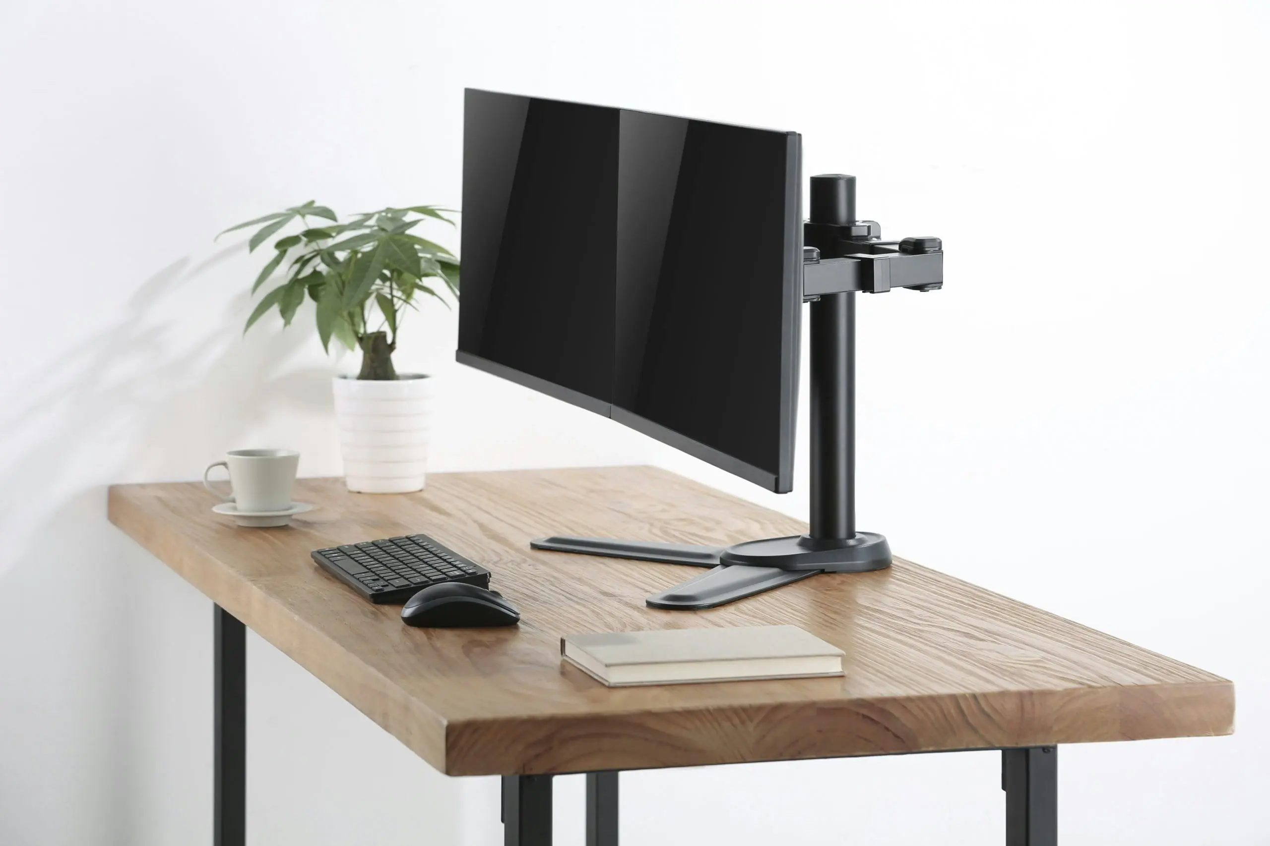 Brateck Affordable Steel Articulating Dual Monitor Stand - Black