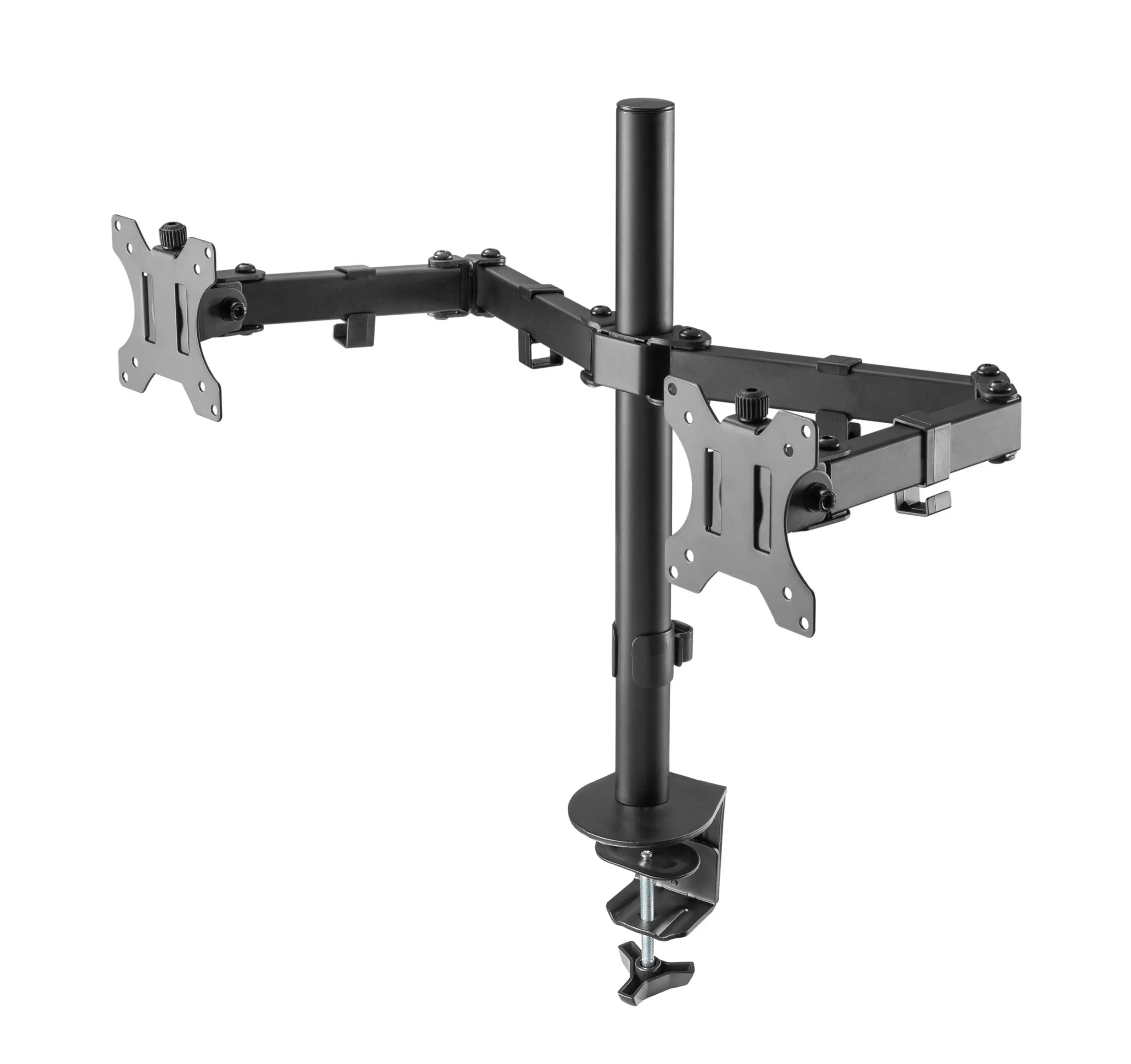 Brateck Double Joint Articulating Steel Dual Monitor Arm 13  -32