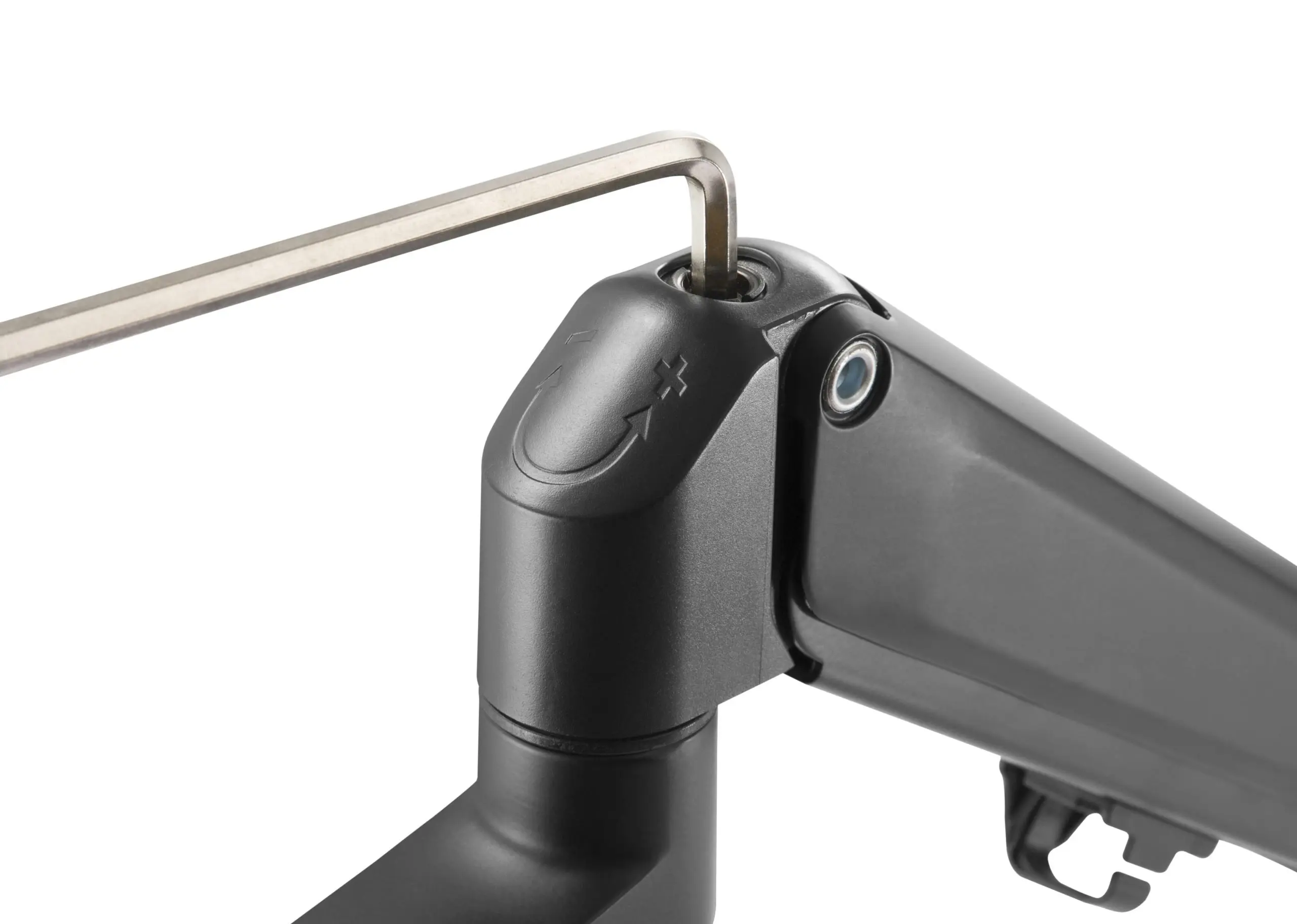 Brateck Heavy-duty Aluminum Gas Spring Dual Monitor Arm - Black