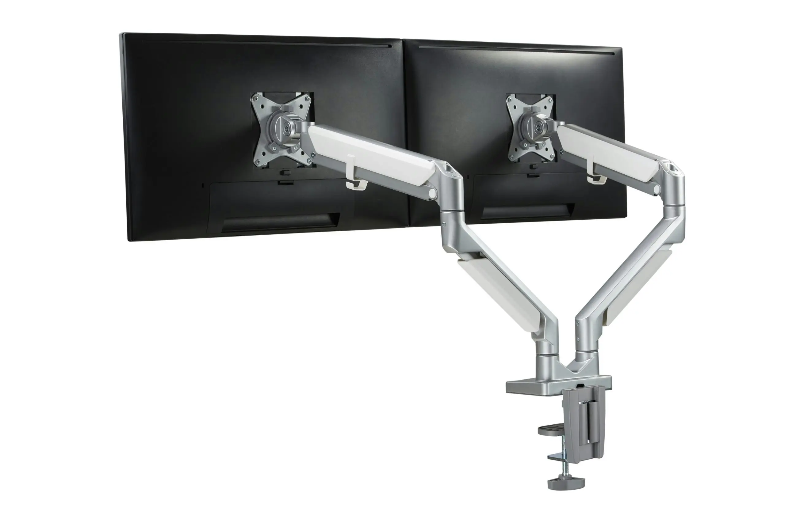 Brateck Pole-mounted Epic Gas Spring Aluminum Dual Monitor Arm