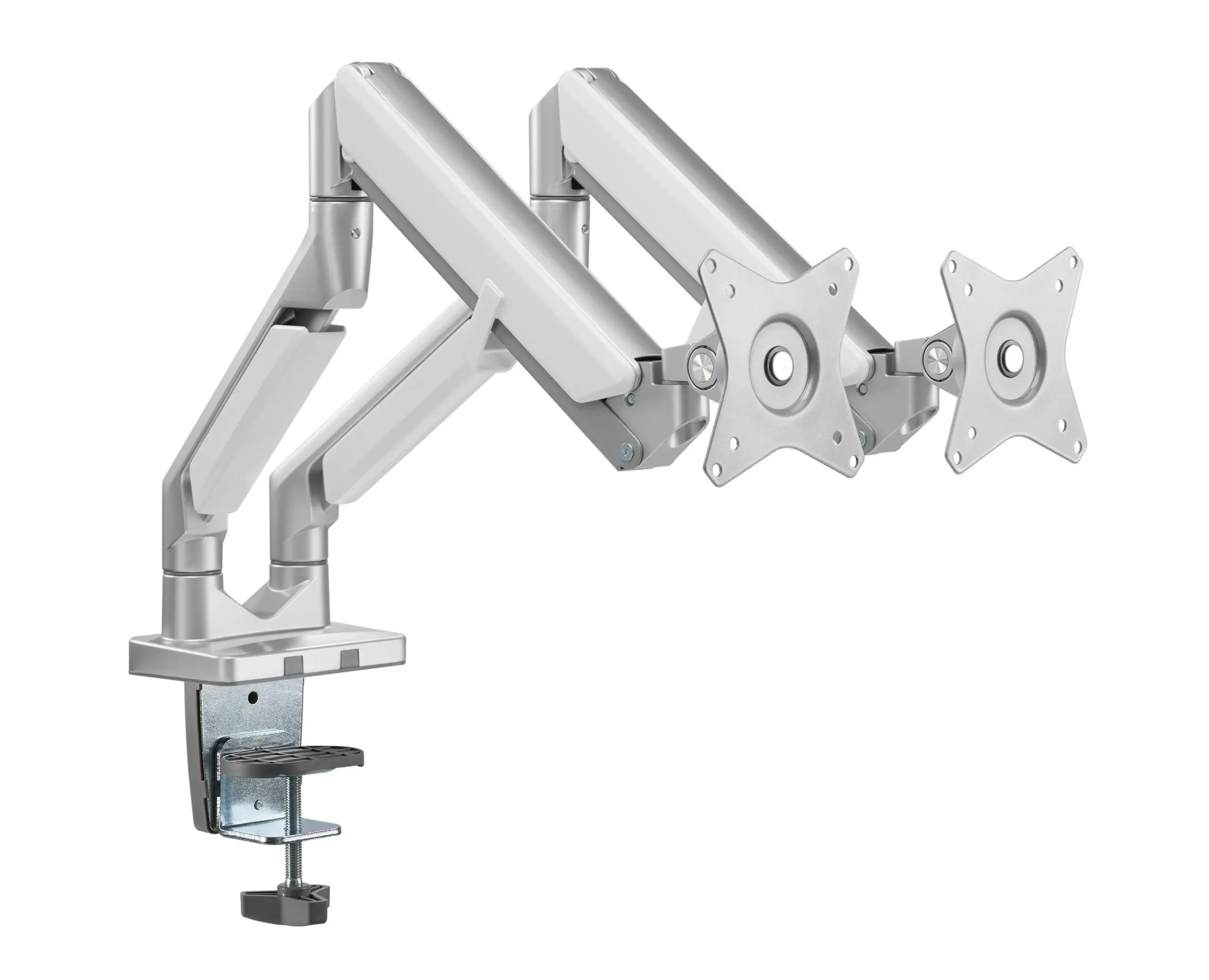 Brateck Pole-mounted Epic Gas Spring Aluminum Dual Monitor Arm