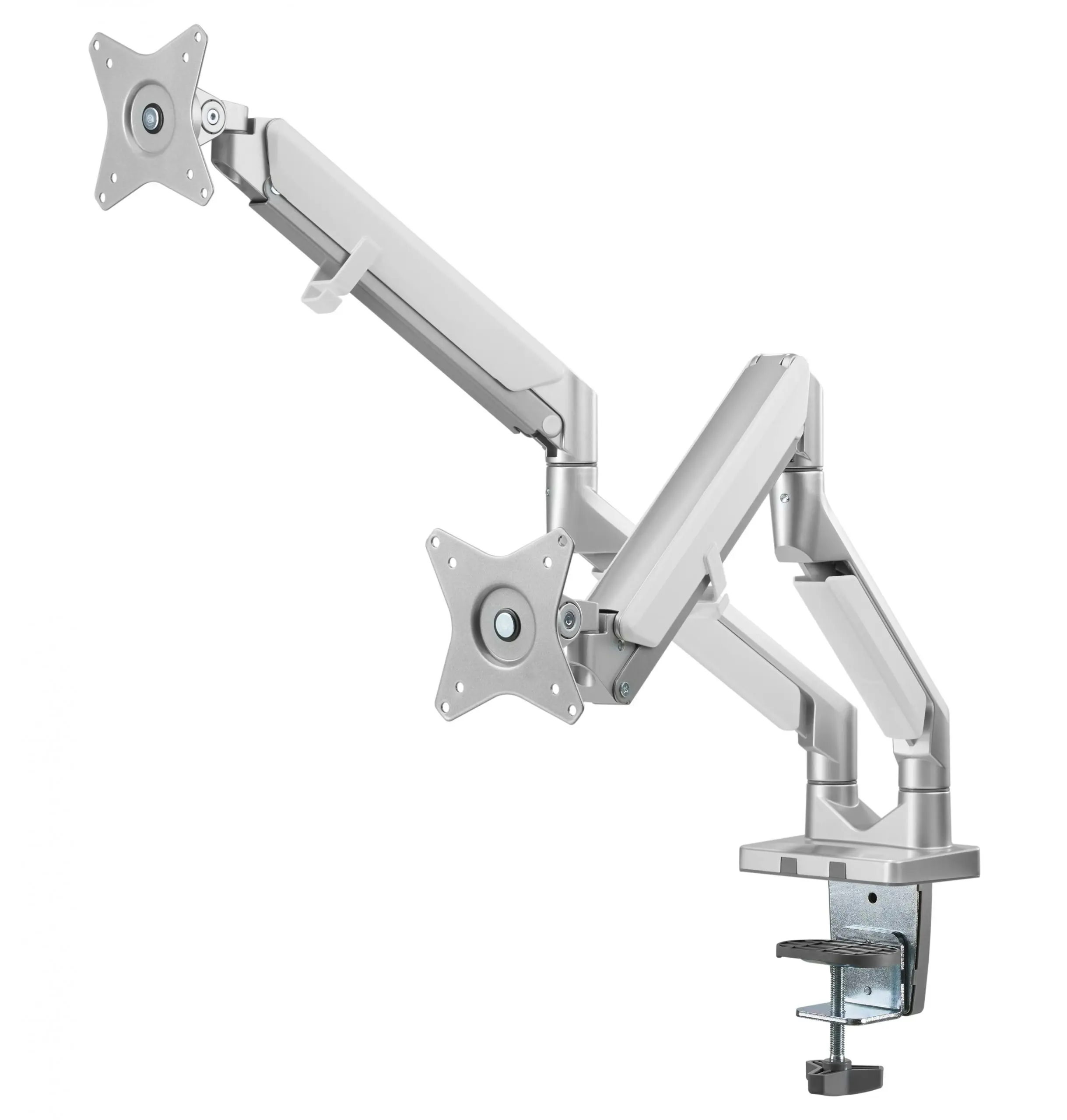 Brateck Pole-mounted Epic Gas Spring Aluminum Dual Monitor Arm