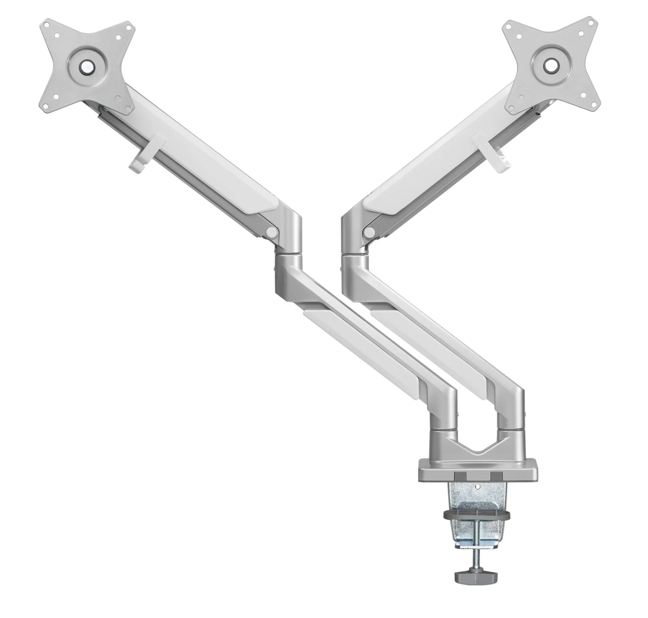 Brateck Pole-mounted Epic Gas Spring Aluminum Dual Monitor Arm