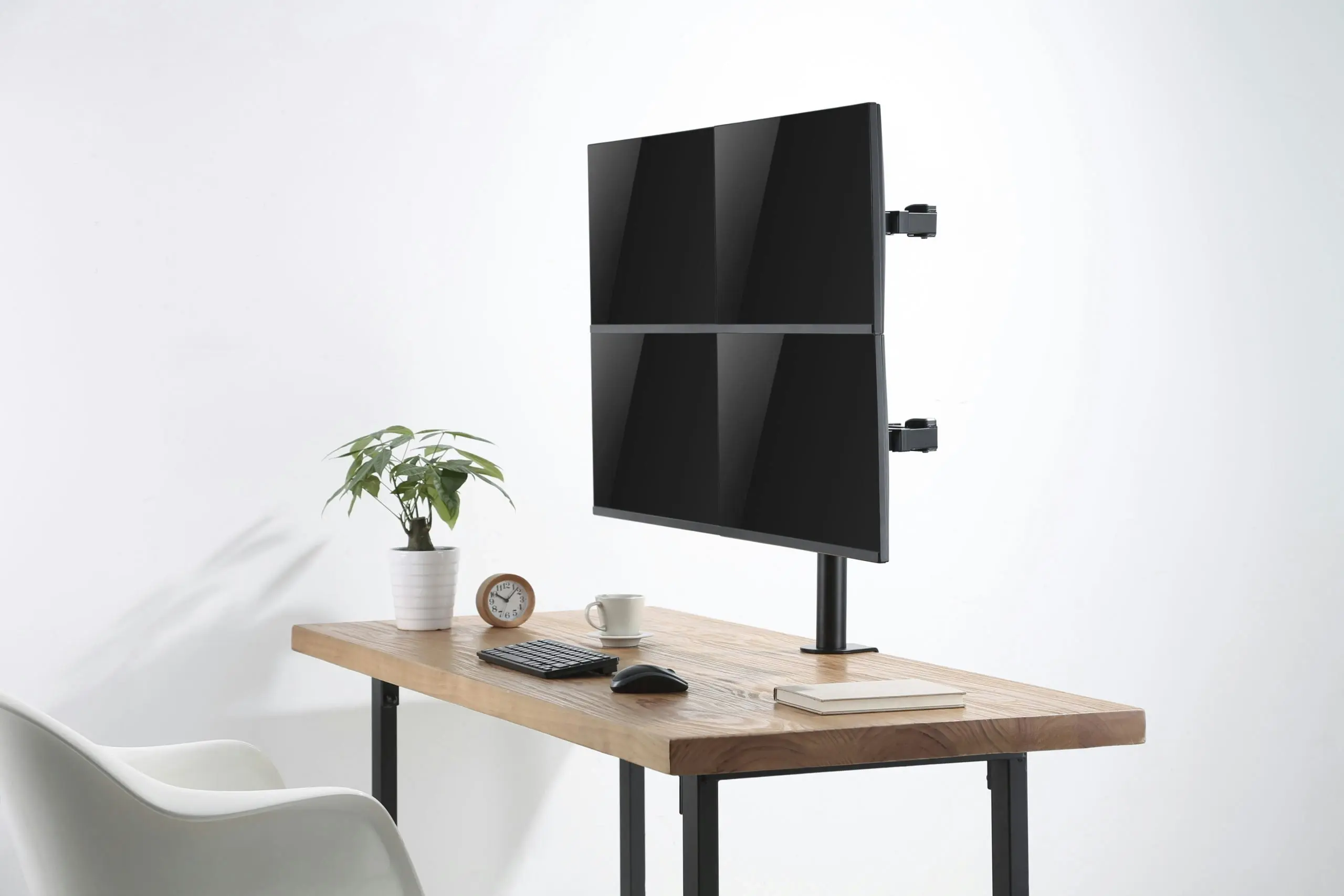 Brateck Quad Monitors Affordable Steel Articulating Monitor Arm