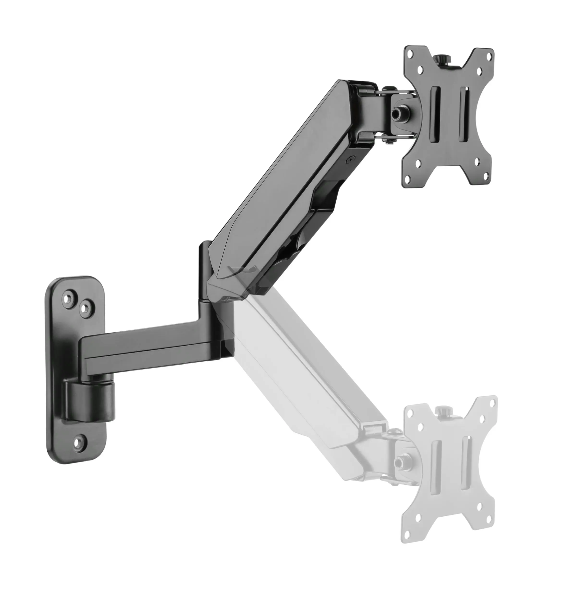 Brateck Screen Wall Mounted Articulating Gas Spring Monitor Arm