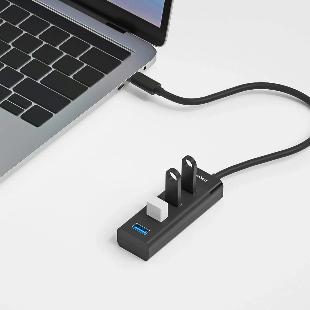 mBeat Usb-c To 4 Port 3.0 Hub - Black