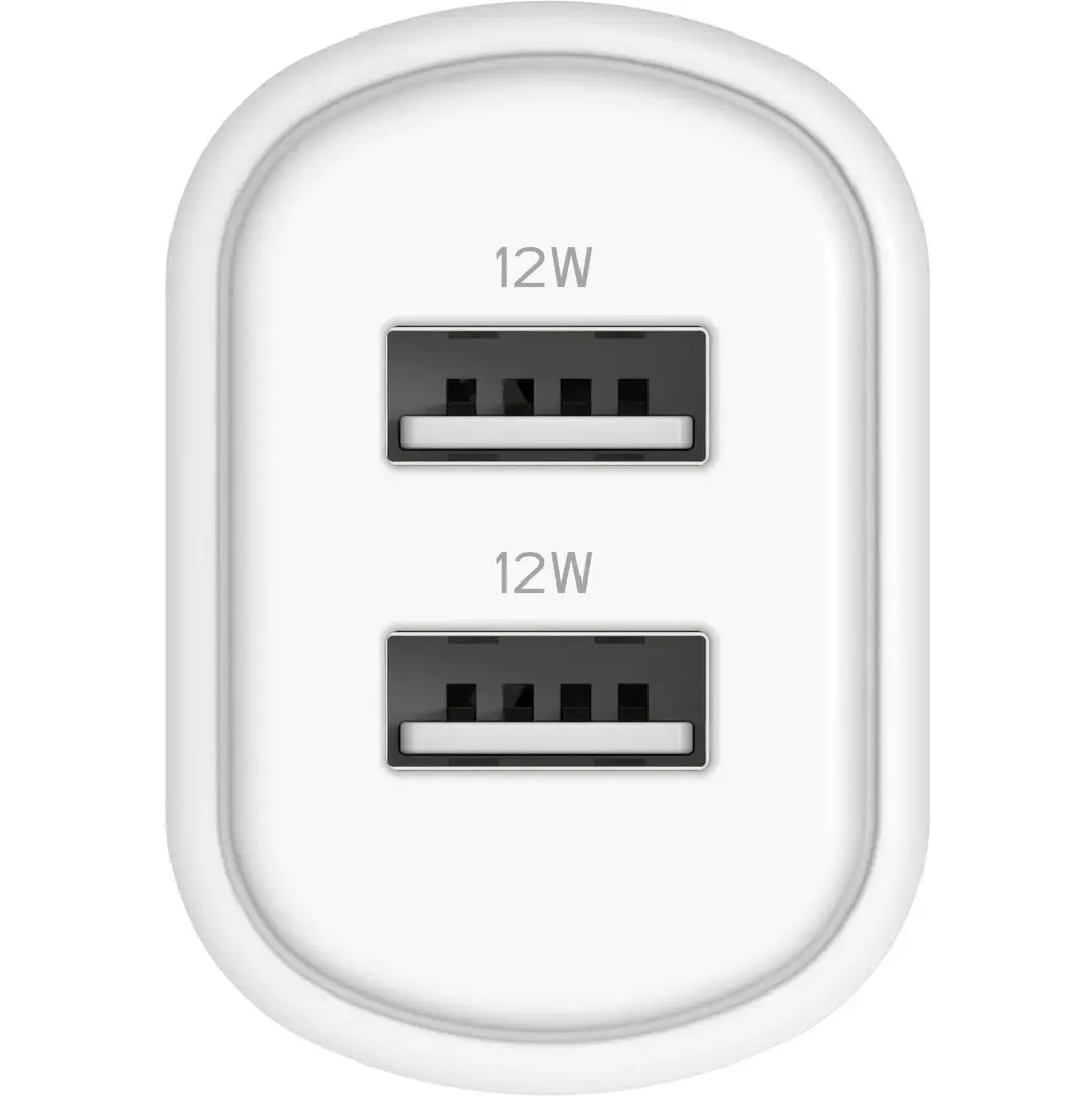 Cygnett Powerplus Dual Port Usb-a Wall Charger 12w - White