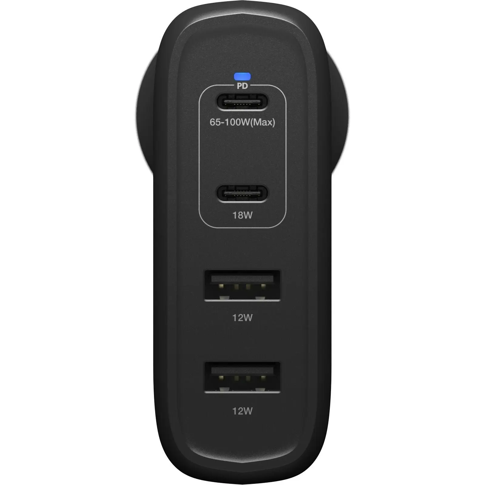 Otterbox 100w Four Port Usb-c & Usb-a Pd Fast Wall Charger - Black