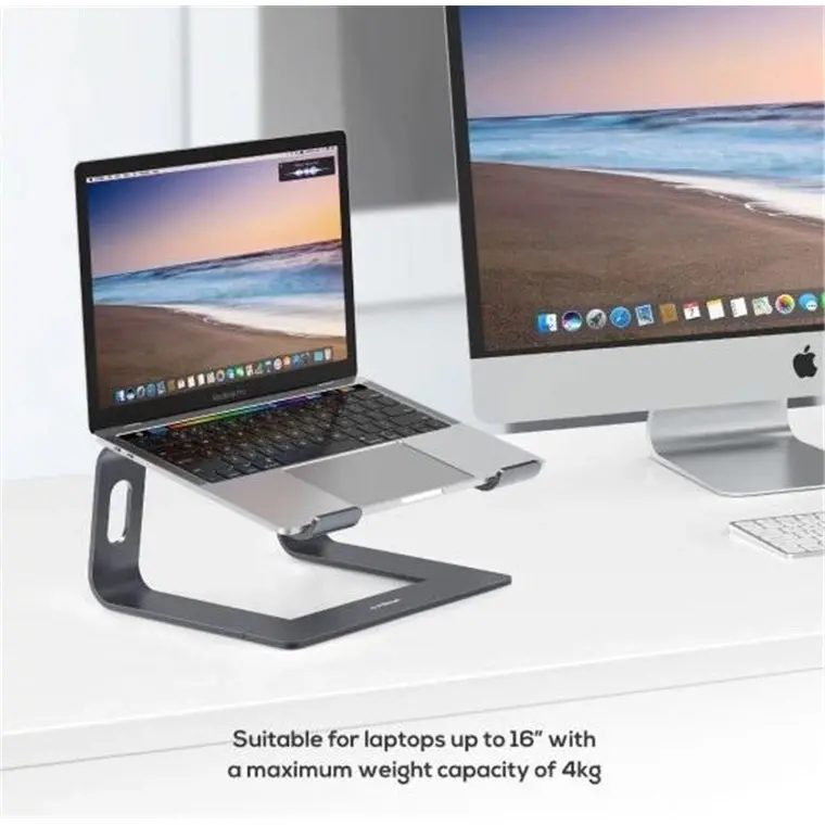 mBeat Stage S1 Elevated Laptop Stand Up To 16" - Space Grey