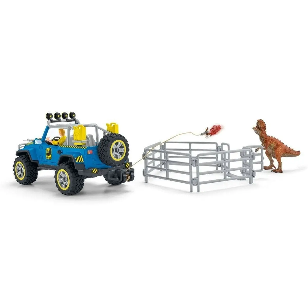 Schleich - Off-road Vehicle With Dino Outpost  Dinosaur Figurine  Animal Playset