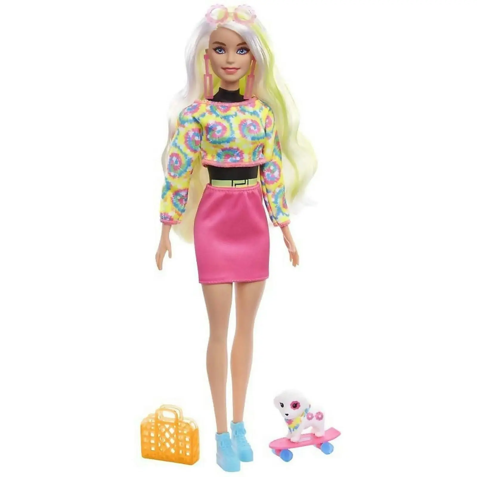 Barbie - Barbie Colour Reveal Totally Neon Fashions Tie Dye Pink - Mattel