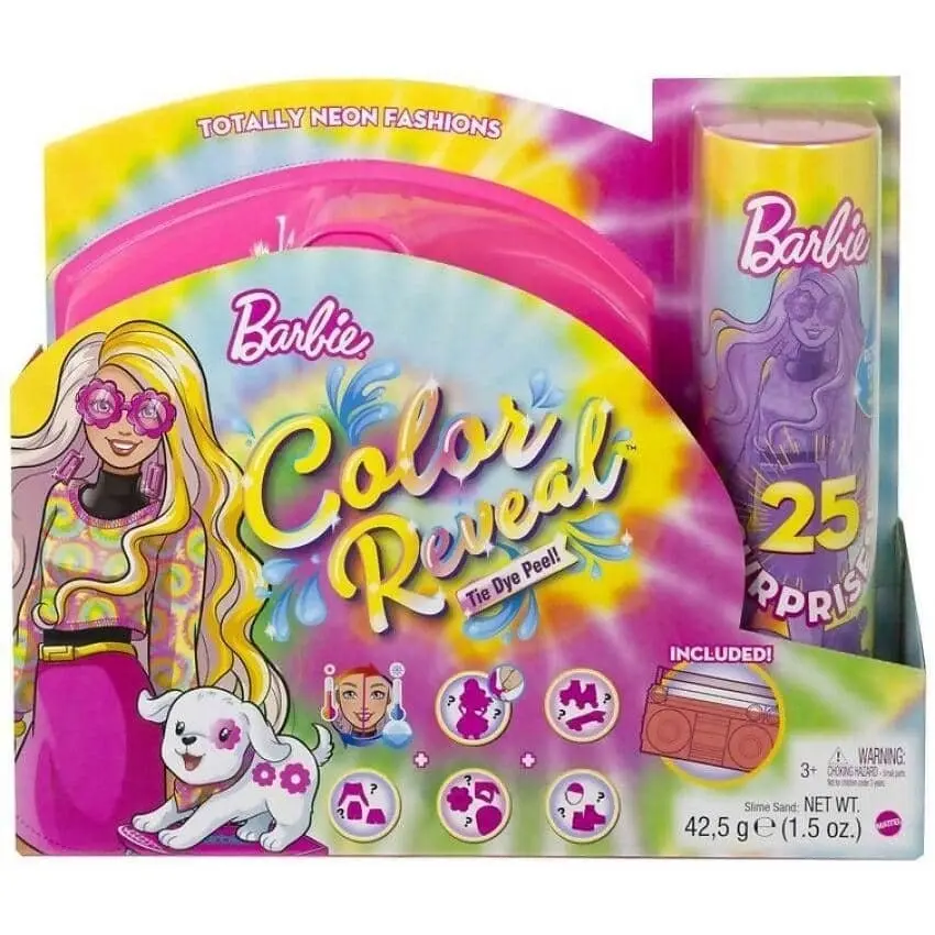 Barbie - Barbie Colour Reveal Totally Neon Fashions Tie Dye Pink - Mattel