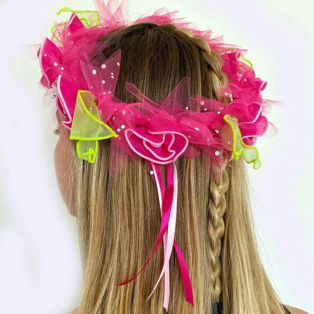 Fairy Girls - Costume Bloom Garland Hot Pink