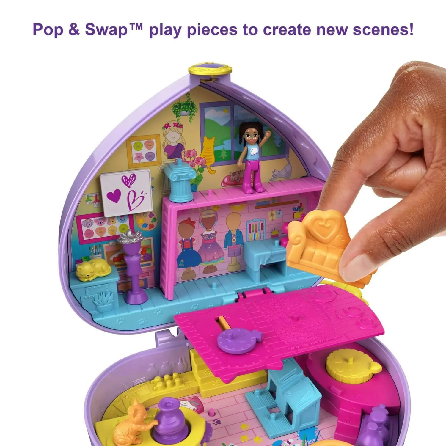 Polly Pocket - Art Studio Compact Starring Shani™ Mattel