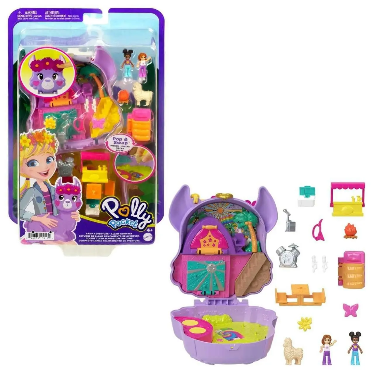 Polly Pocket - Camp Adventure Llama Compact