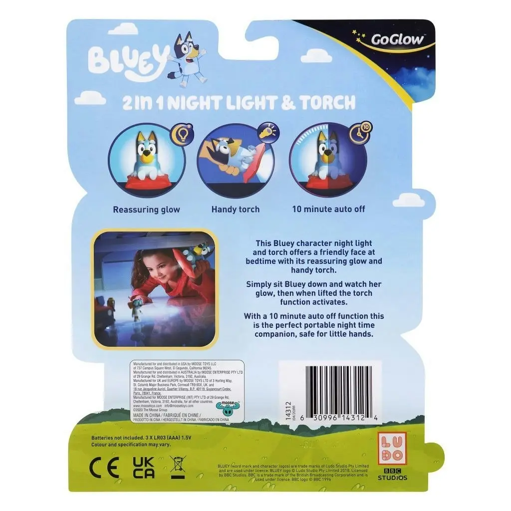 Bluey - 2 In 1 Goglow Buddy Night Light And Torch