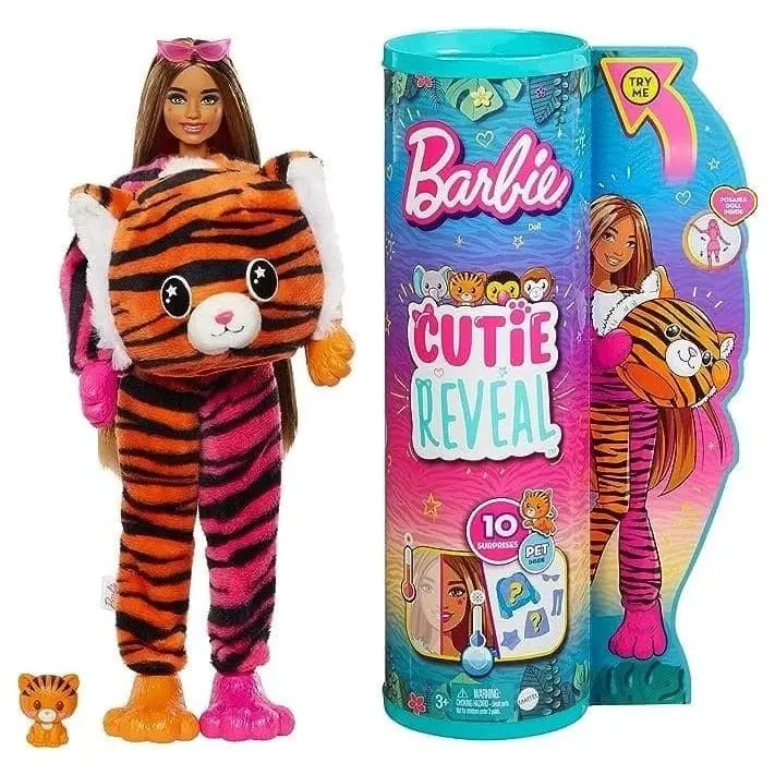 Barbie Cutie Reveal Chelsea Doll And Accessories Jungle Series Tiger-themed Small Doll Set