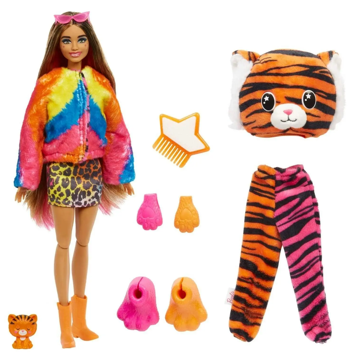 Barbie Cutie Reveal Chelsea Doll And Accessories Jungle Series Tiger-themed Small Doll Set