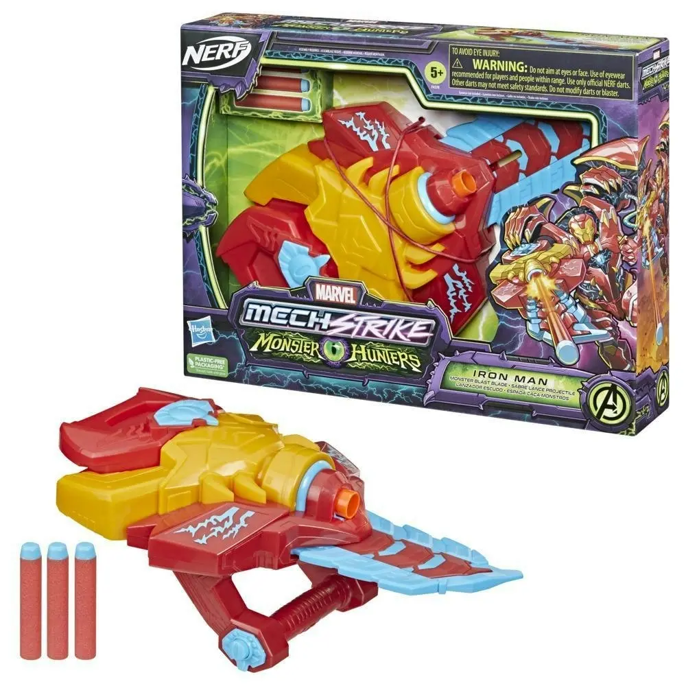 Marvel Avengers Mech Strike Monster Hunters Iron Man Monster Blast Blade Roleplay Hasbro